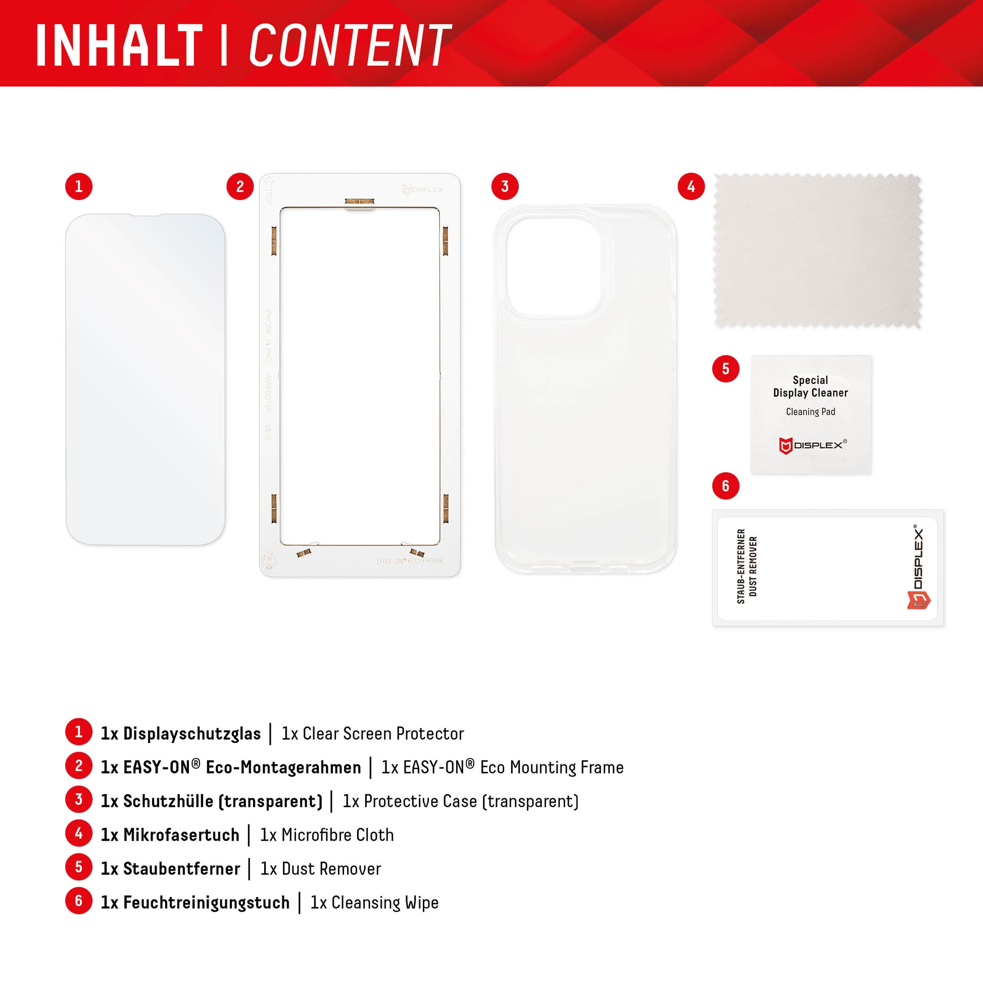 Displex Displayschutz (Panzerglas), 10H – für Galaxy S22+/S23+ – mit Applikator
