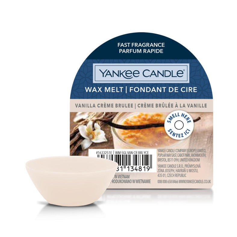 Yankee Candle Vanilla Crème Brûlée – Duftwachsplättchen, 1 Stück, Ø 7 × 3 cm