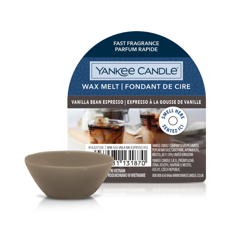 Yankee Candle Vanilla Bean Espresso – Duftwachsplättchen, Ø 6,7 cm, 1 Stück