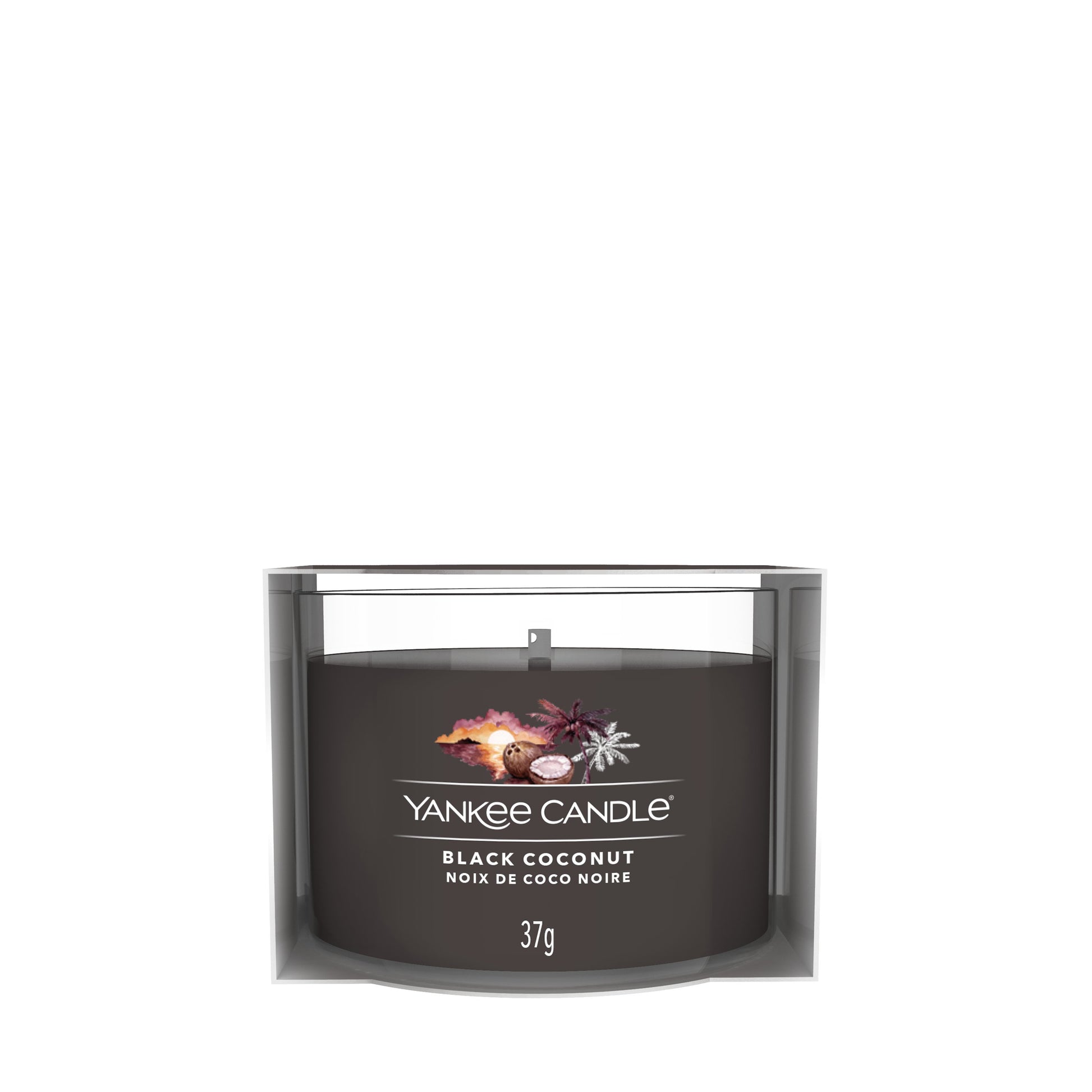 Yankee Candle Duftkerze – Black Coconut – Ø 5,4 × 4,4 cm – ca. 10 h