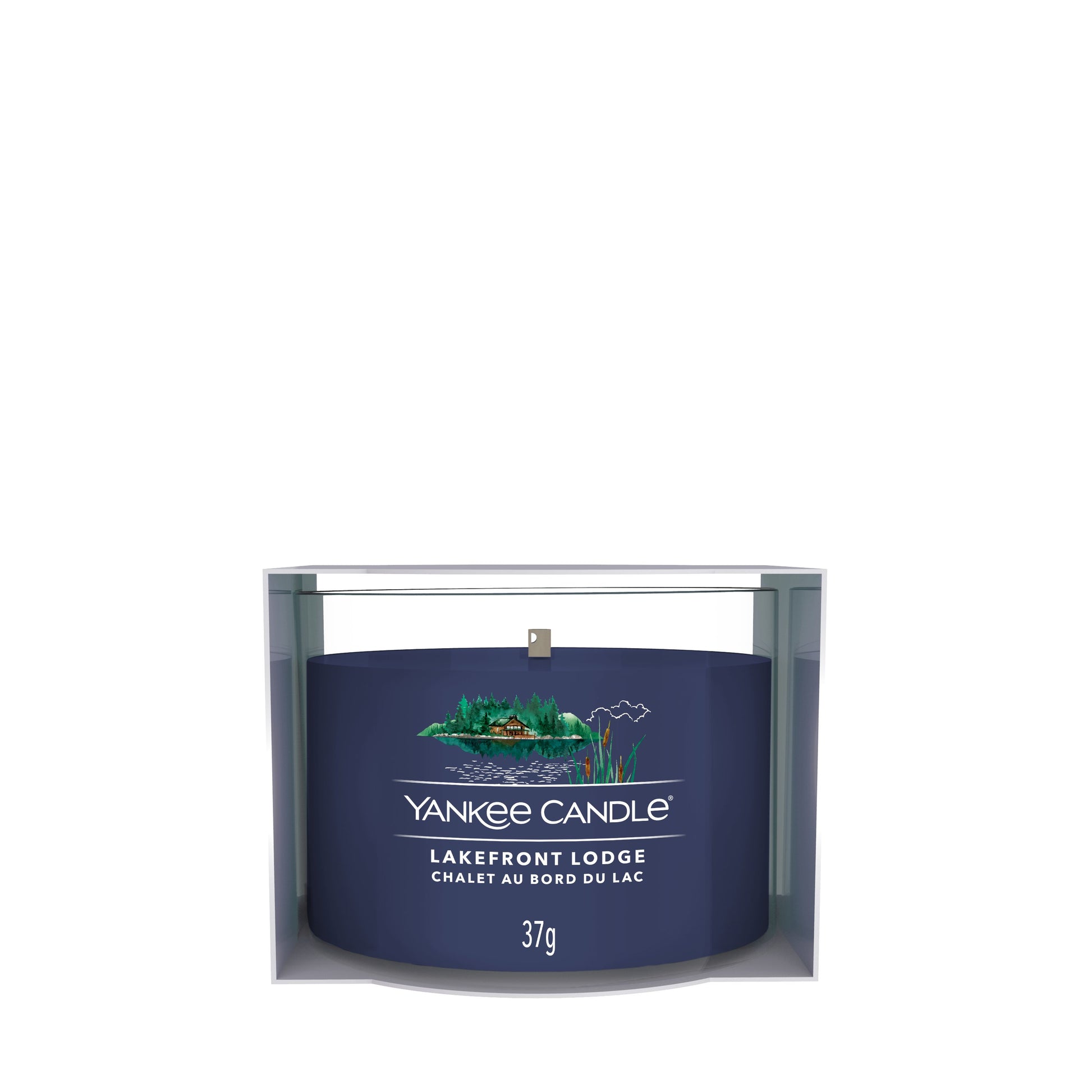 Yankee Candle Lakefront Lodge – Duftkerze, Votivkerze im Glas, 10 h