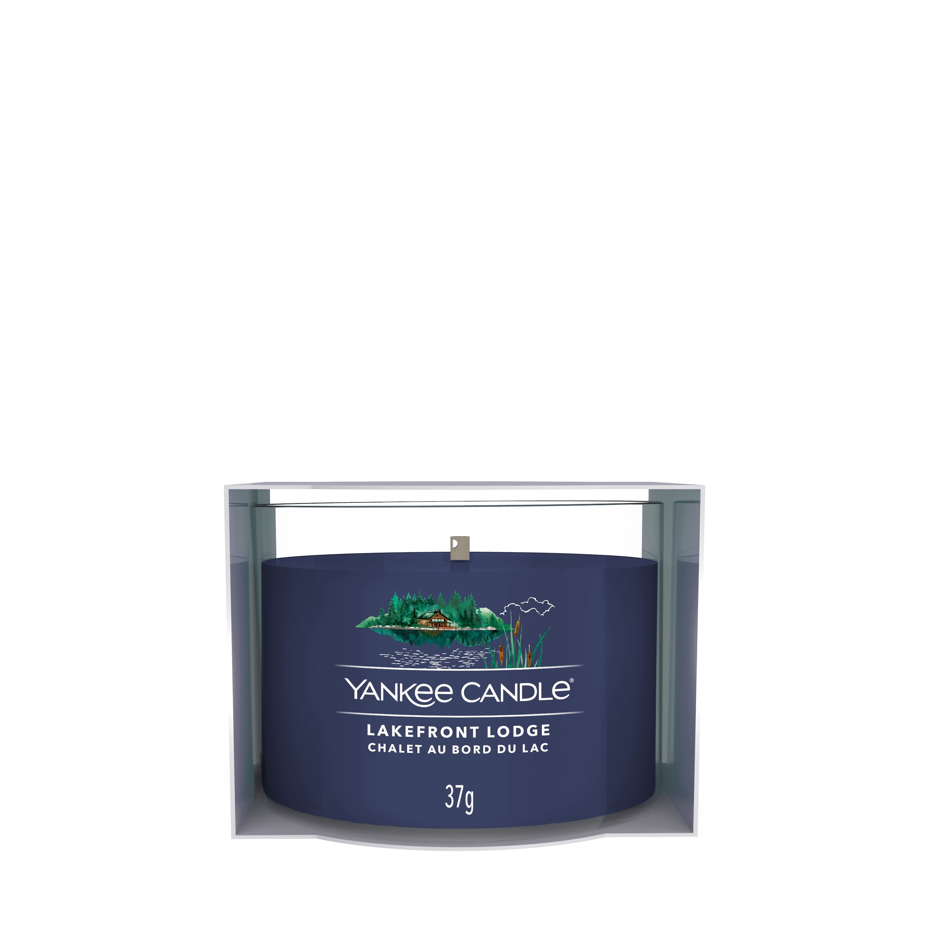 Yankee Candle Lakefront Lodge – Duftkerze, Votivkerze im Glas, 10 h