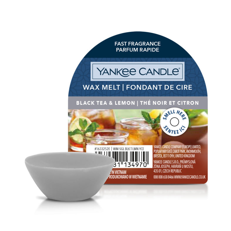 Yankee Candle Black Tea & Lemon – Duftwachsplättchen, rund, Ø 7 cm, 1 Stück