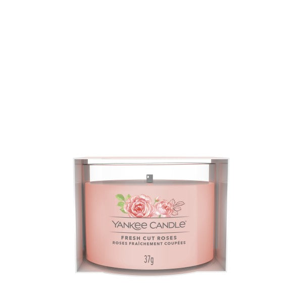 Yankee Candle Duftkerze – Fresh Cut Roses – Ø 5,4 × 4,5 cm – 10 h
