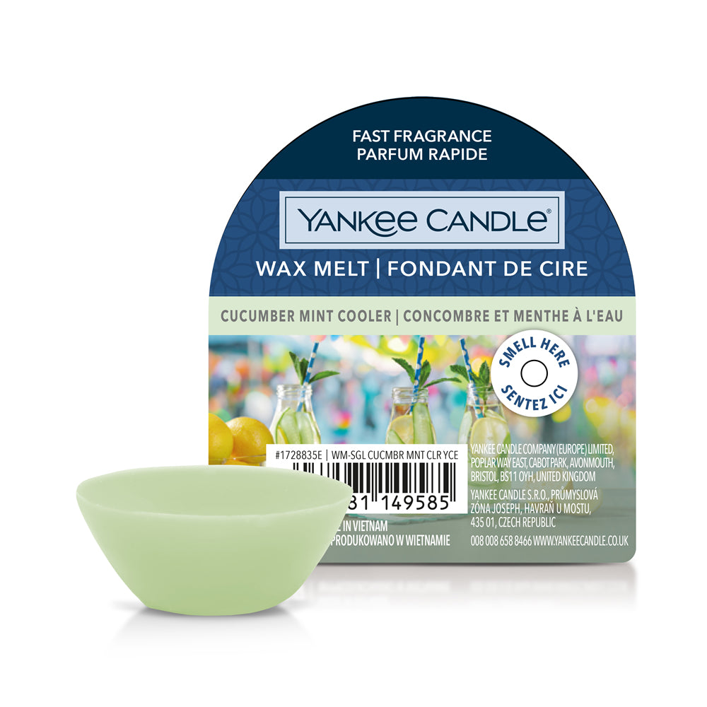 Yankee Candle Cucumber Mint Cooler – Duftwachsplättchen, Ø 6,7 cm, 1 Stück
