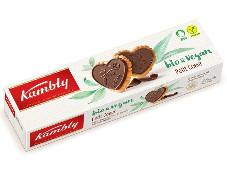 Kambly Petit Coeur Guetzli – Schokolade, bio, vegan – 80 g