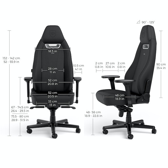 noblechairs Besuchersessel Legend – 52 × 48 × 142 cm, schwarz