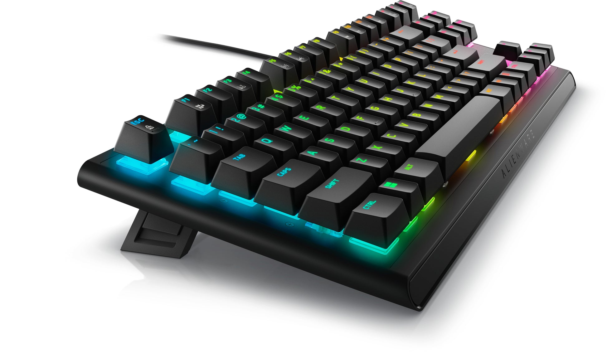 Alienware AW420K – Tastatur TKL – Mechanisch (Cherry MX Red) – RGB – Kabelgebunden – USB-C – Ohne Ziffernblock