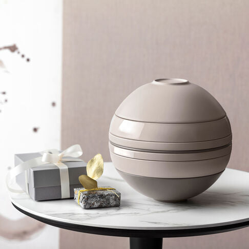 Villeroy & Boch Iconic Pure Servierset – Porzellan, Beige, Spülmaschinengeeignet, Mikrowellengeeignet, 7-teilig
