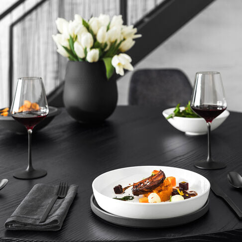 Villeroy & Boch Iconic La Boule Servierset – Porzellan, Schwarz, Weiss, Spülmaschinengeeignet