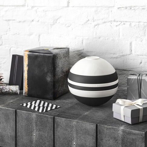 Villeroy & Boch Iconic La Boule Servierset – Porzellan, Schwarz, Weiss, Spülmaschinengeeignet