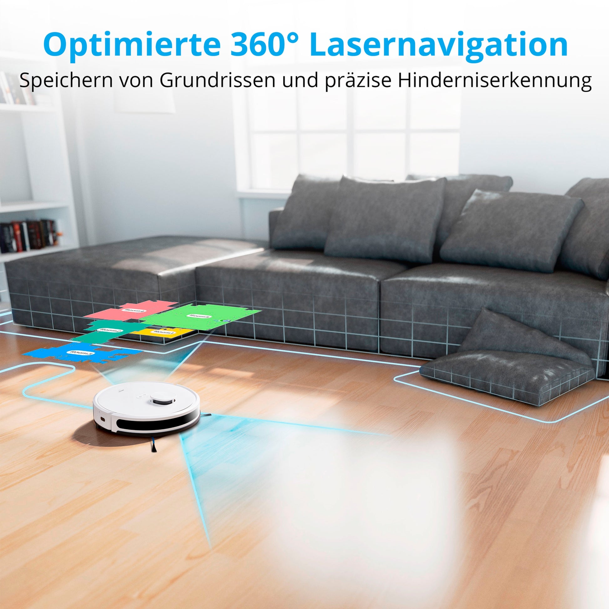 MEDION Roboterstaubsauger MD 11415 – 2-in-1, 0,3 l, Akkubetrieb, 68 dB(A)