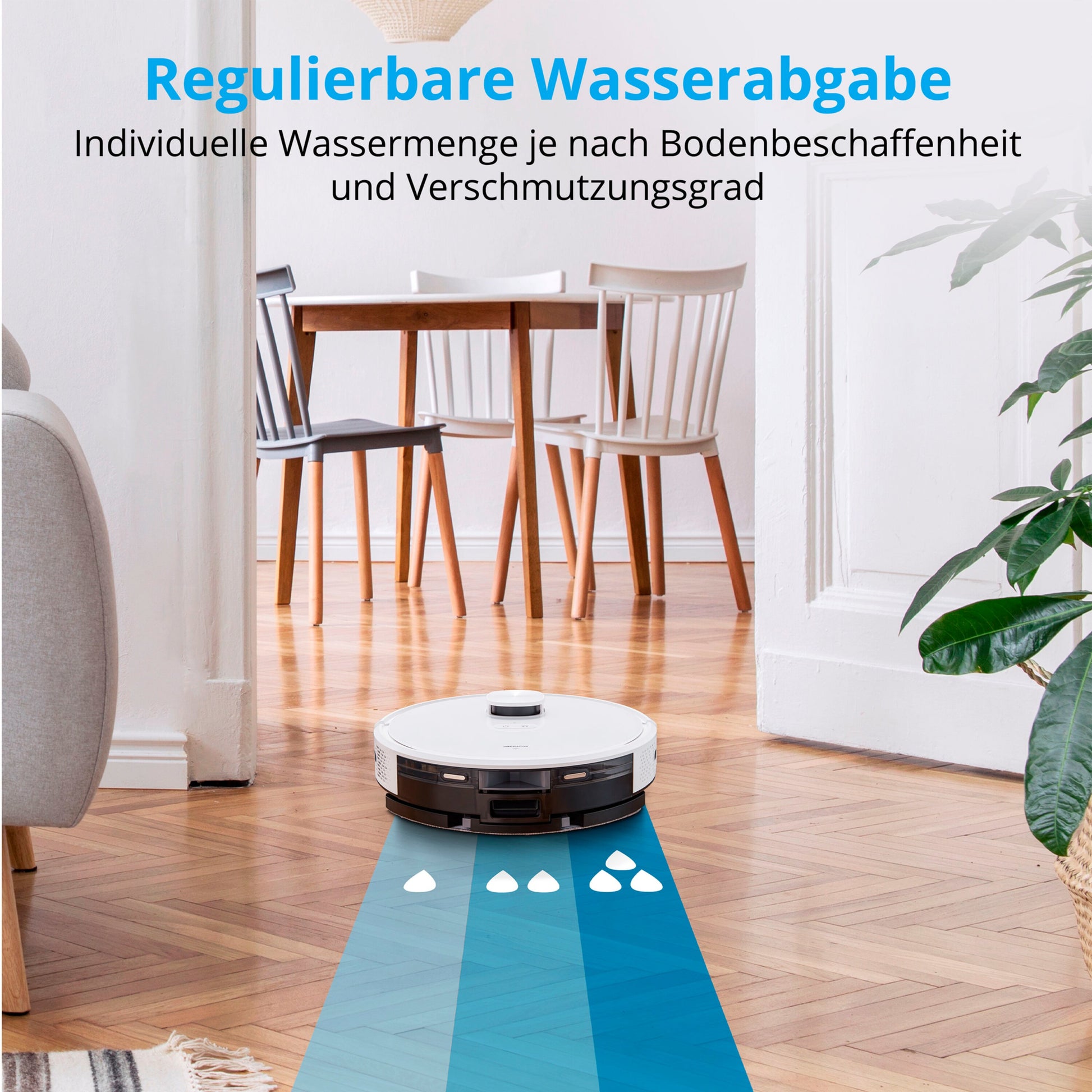 MEDION Roboterstaubsauger MD 11415 – 2-in-1, 0,3 l, Akkubetrieb, 68 dB(A)