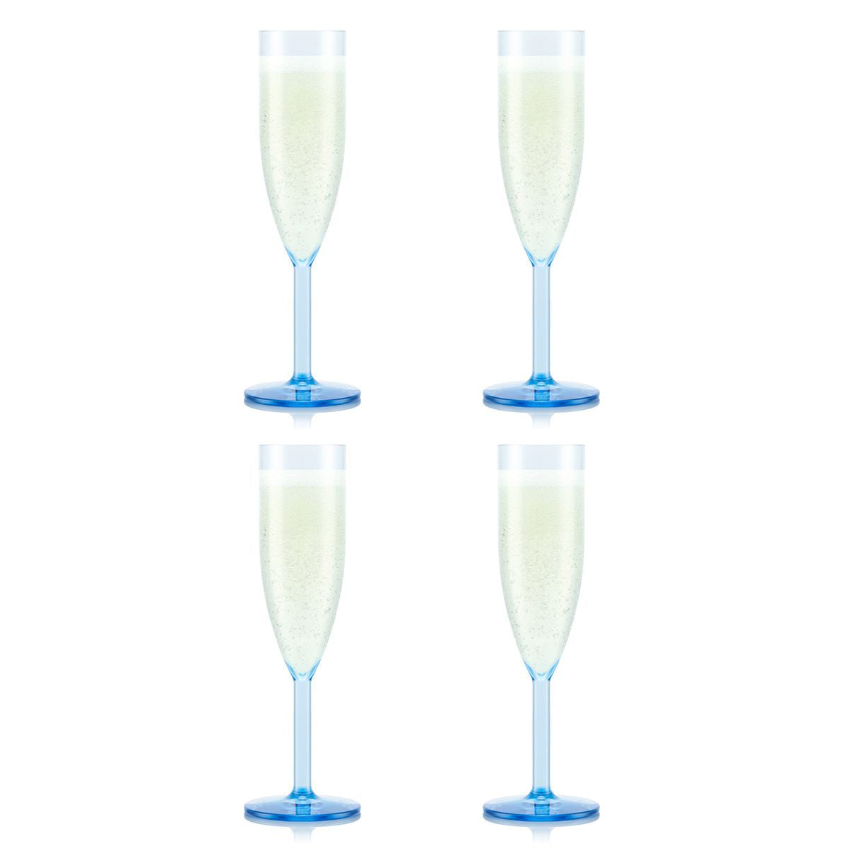 Bodum Champagnerflöte OKTETT – 4er Set, 120 ml, Ø 6,5 cm, H 20,9 cm, Kunststoff, spülmaschinenfest