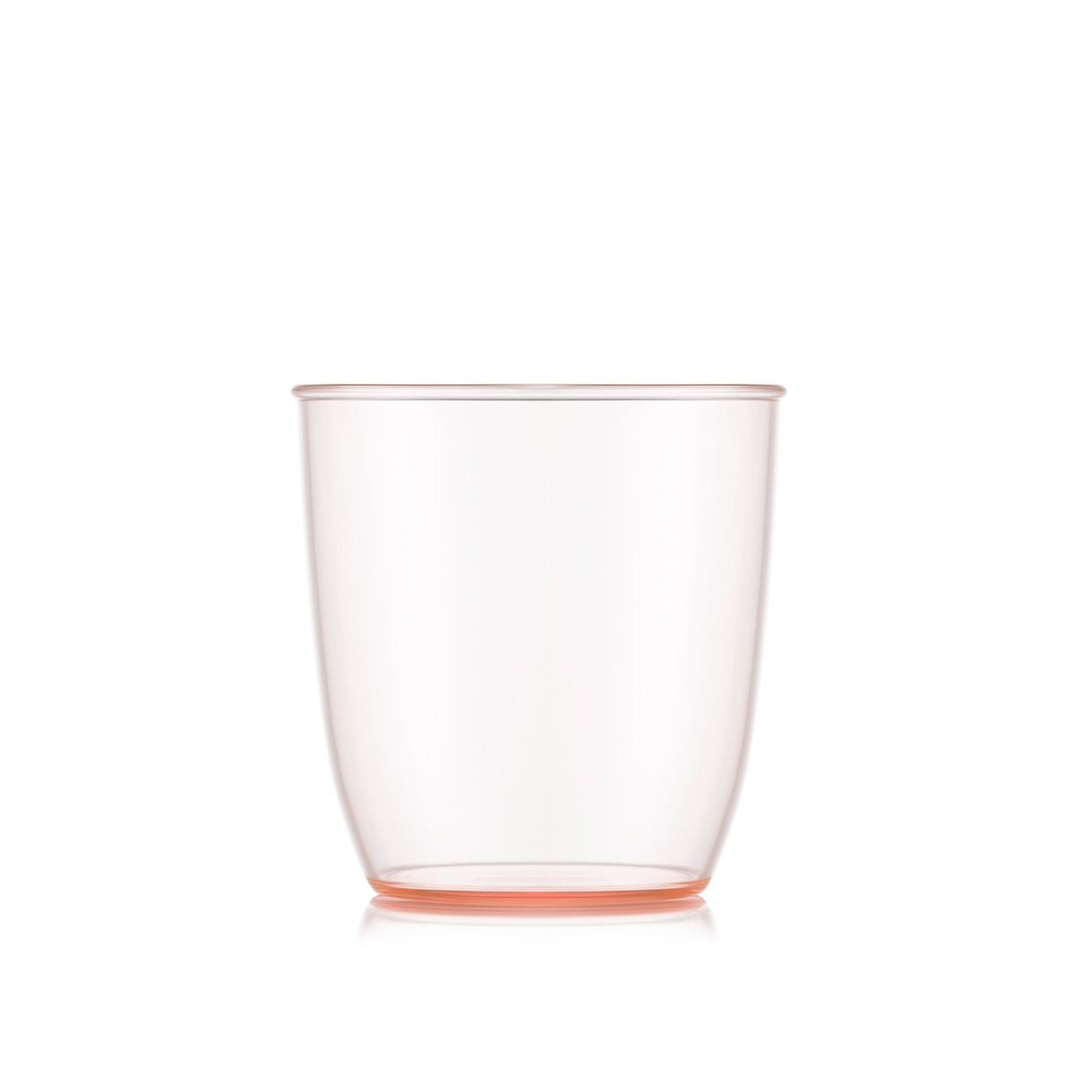 Bodum KVADRANT Becher – 4er Set, 350 ml, 8,7 × 8,7 × 9,2 cm, Kunststoff, Rosa/Transparent, stapelbar
