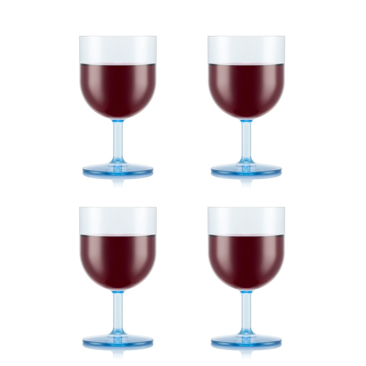 Bodum Rotweinglas OKTETT – 4er Set, 250 ml, H 14,0 cm, Kunststoff, spülmaschinenfest, BPA-frei