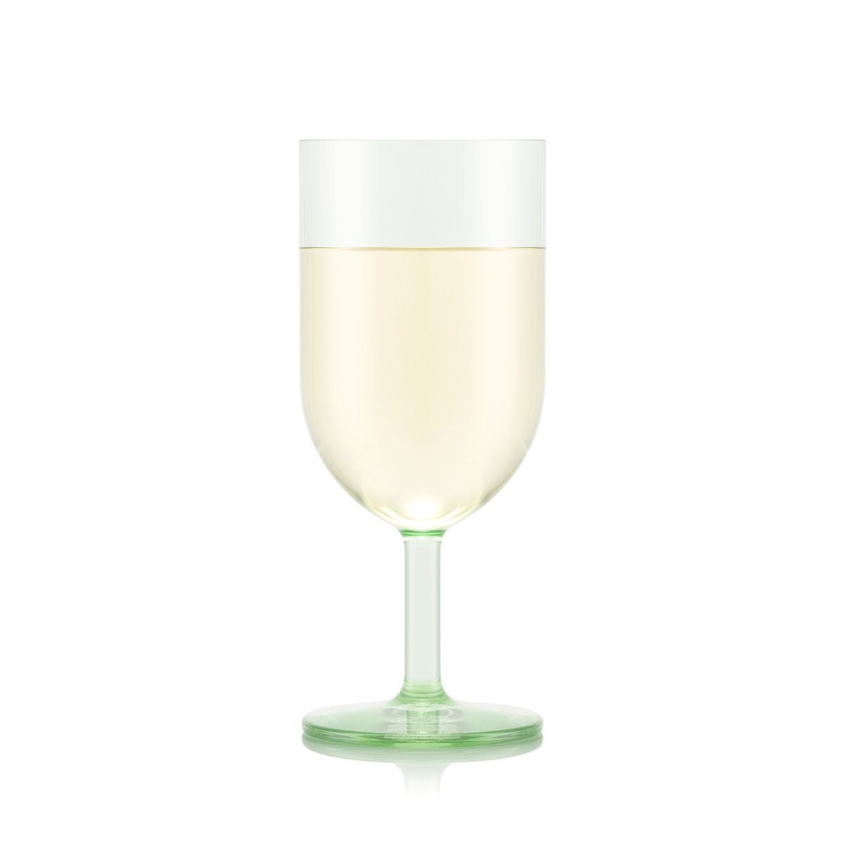 Bodum Weisswein-Glas OKTETT – 4er Set, 230 ml, H 16,2 cm, Kunststoff, Grün/Transparent, spülmaschinenfest