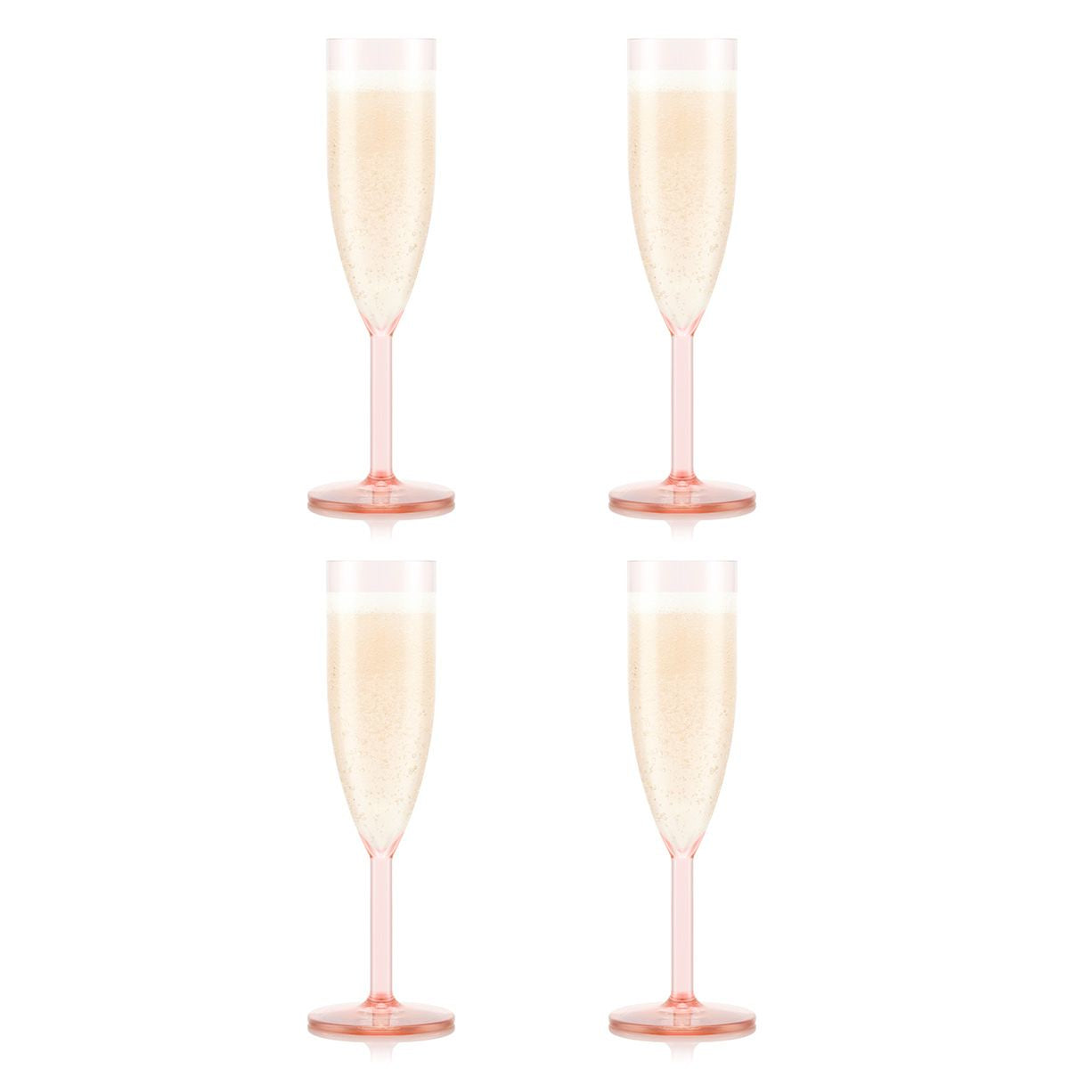 Bodum Champagnerflöte OKTETT – 4er Set, 120 ml, Ø 6,5 cm, H 20,9 cm, Kunststoff, spülmaschinenfest