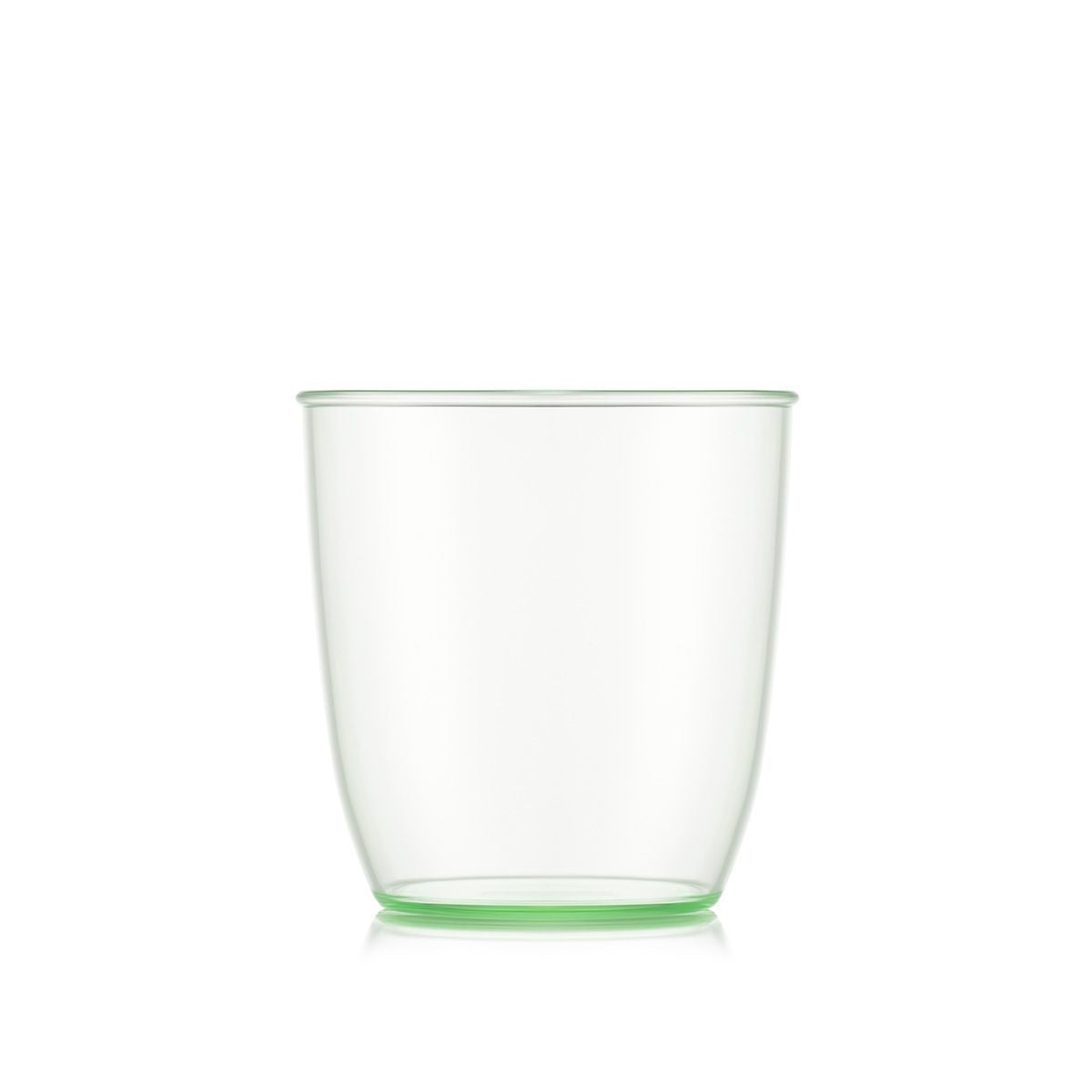 Bodum KVADRANT Becher – 4er Set, 350 ml, 8,7 × 8,7 × 9,2 cm, Kunststoff, Grün/Transparent, stapelbar