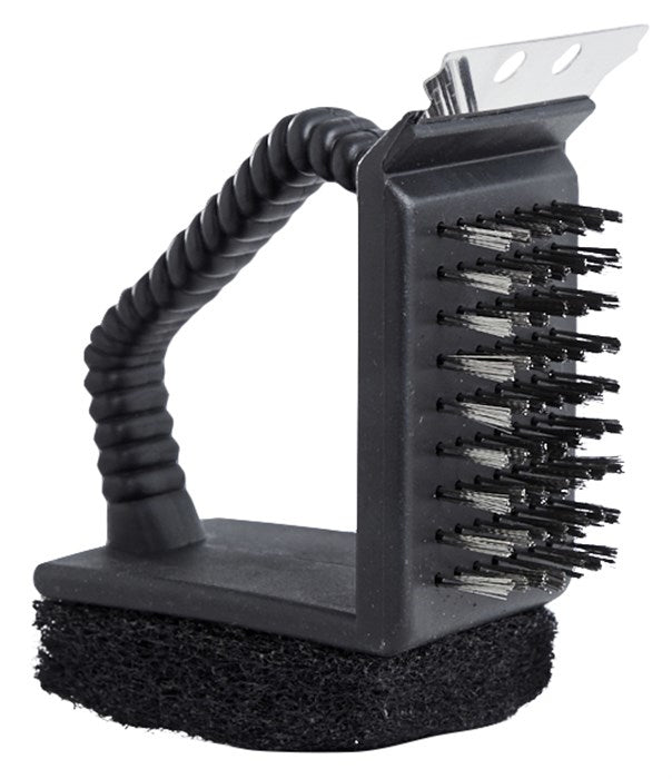 DANGRILL Grillbürste – Polypropylen (PP)/Metall, 15,5×12,5×9,5 cm, schwarz, für Grillrost, 1 Stück