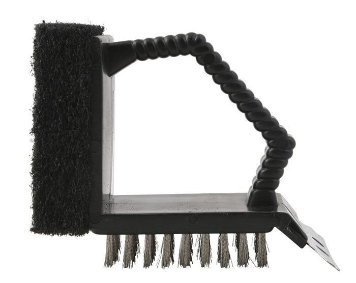 DANGRILL Grillbürste – Polypropylen (PP)/Metall, 15,5×12,5×9,5 cm, schwarz, für Grillrost, 1 Stück
