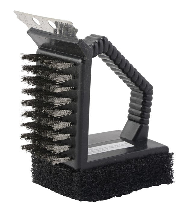 DANGRILL Grillbürste – Polypropylen (PP)/Metall, 15,5×12,5×9,5 cm, schwarz, für Grillrost, 1 Stück