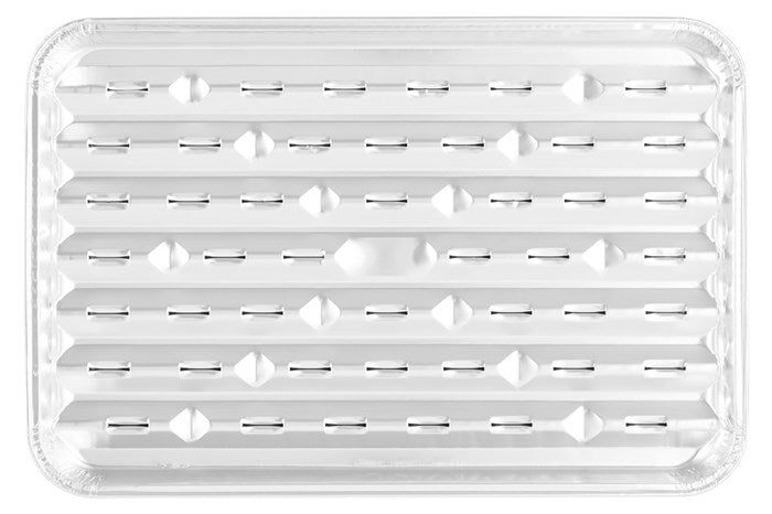 DANGRILL Schale/Schüssel, Aluminium, rechteckig – 34 × 23 × 3 cm, Silber – 5 Stk.