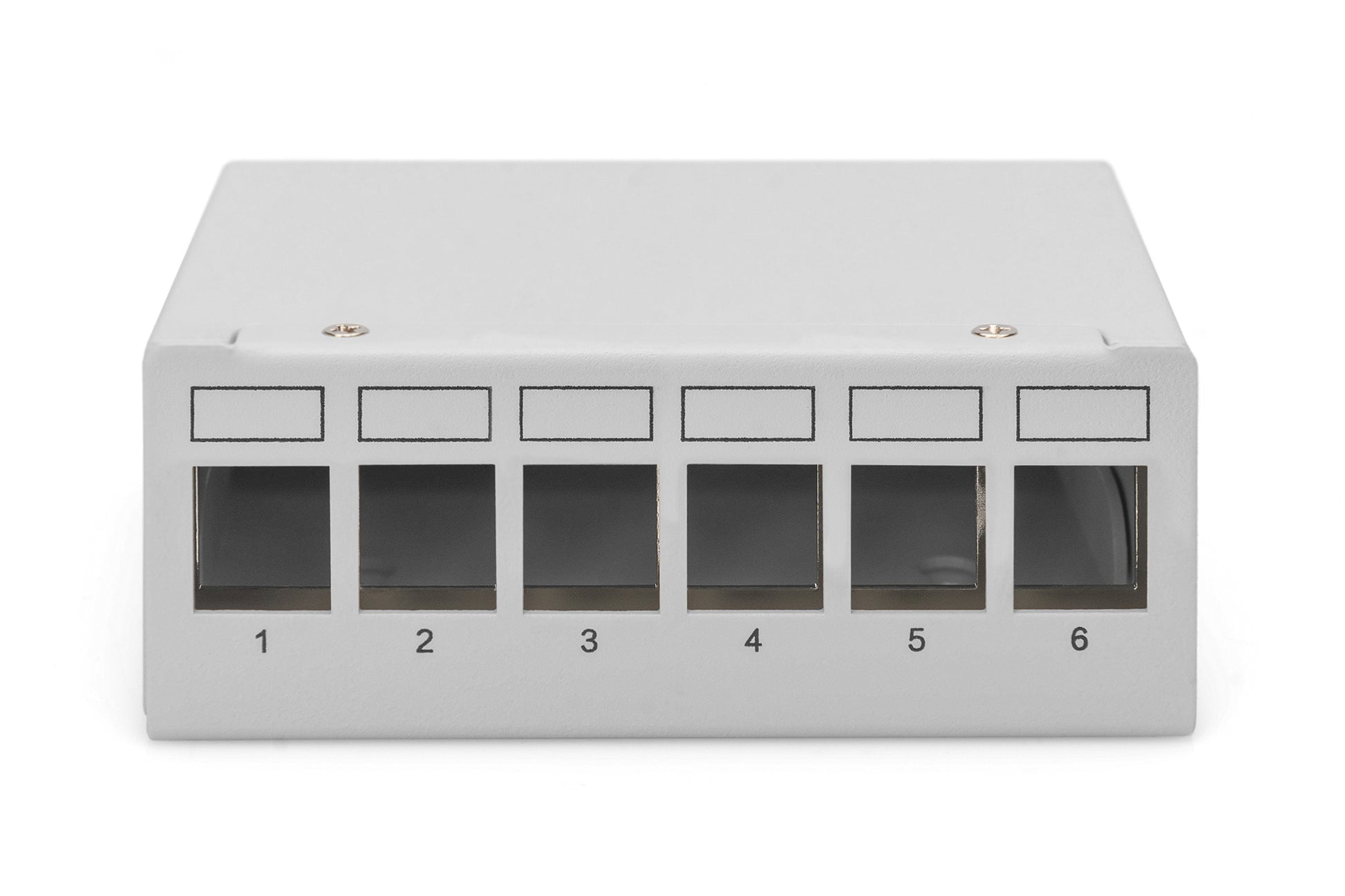 Digitus Patchpanel – 6-Port, geschirmt, Stahl, Wandmontage, Grau, 112×44×86 mm