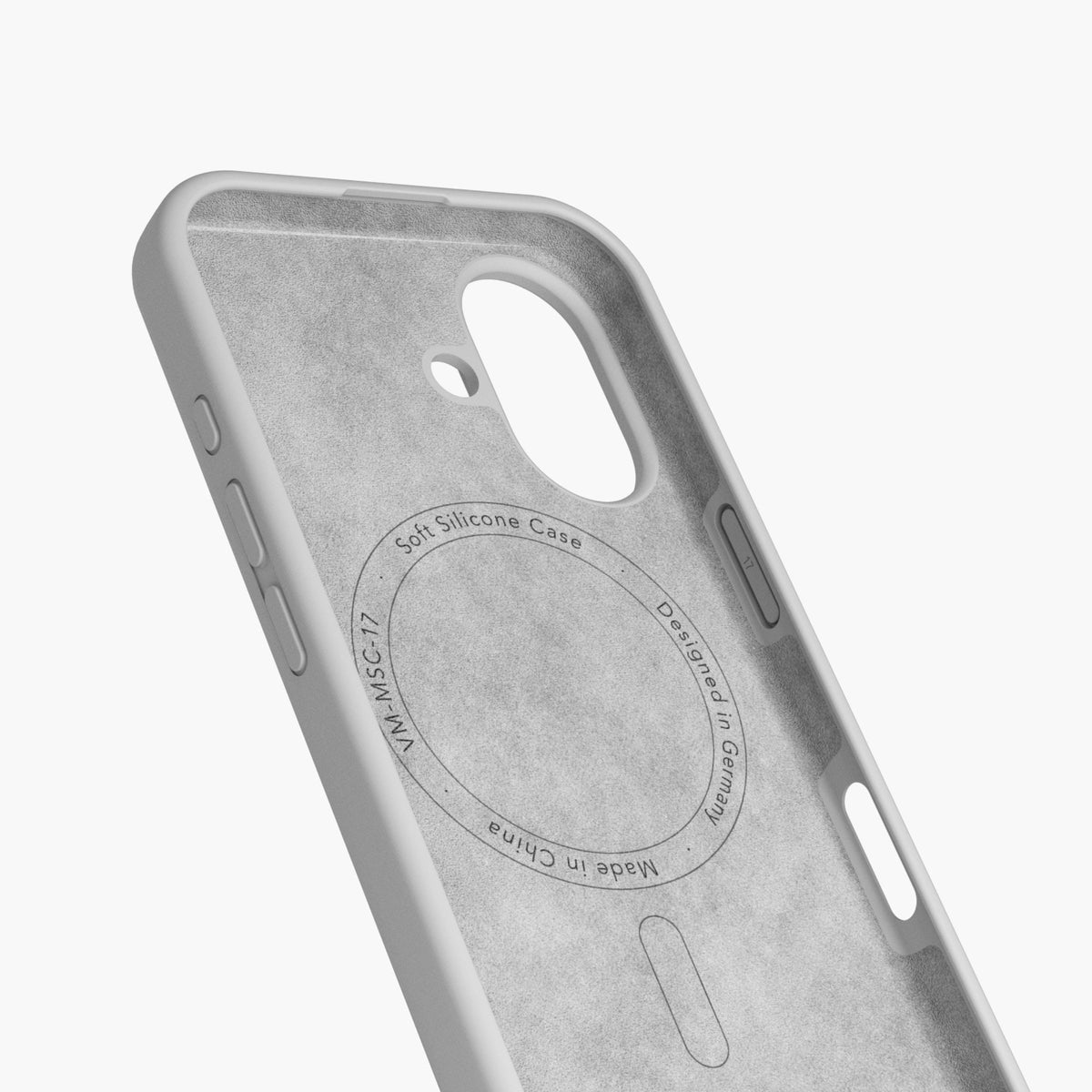 Vonmählen Backcover – für Apple iPhone 17 – hellgrau – Silikon, MagSafe-kompatibel