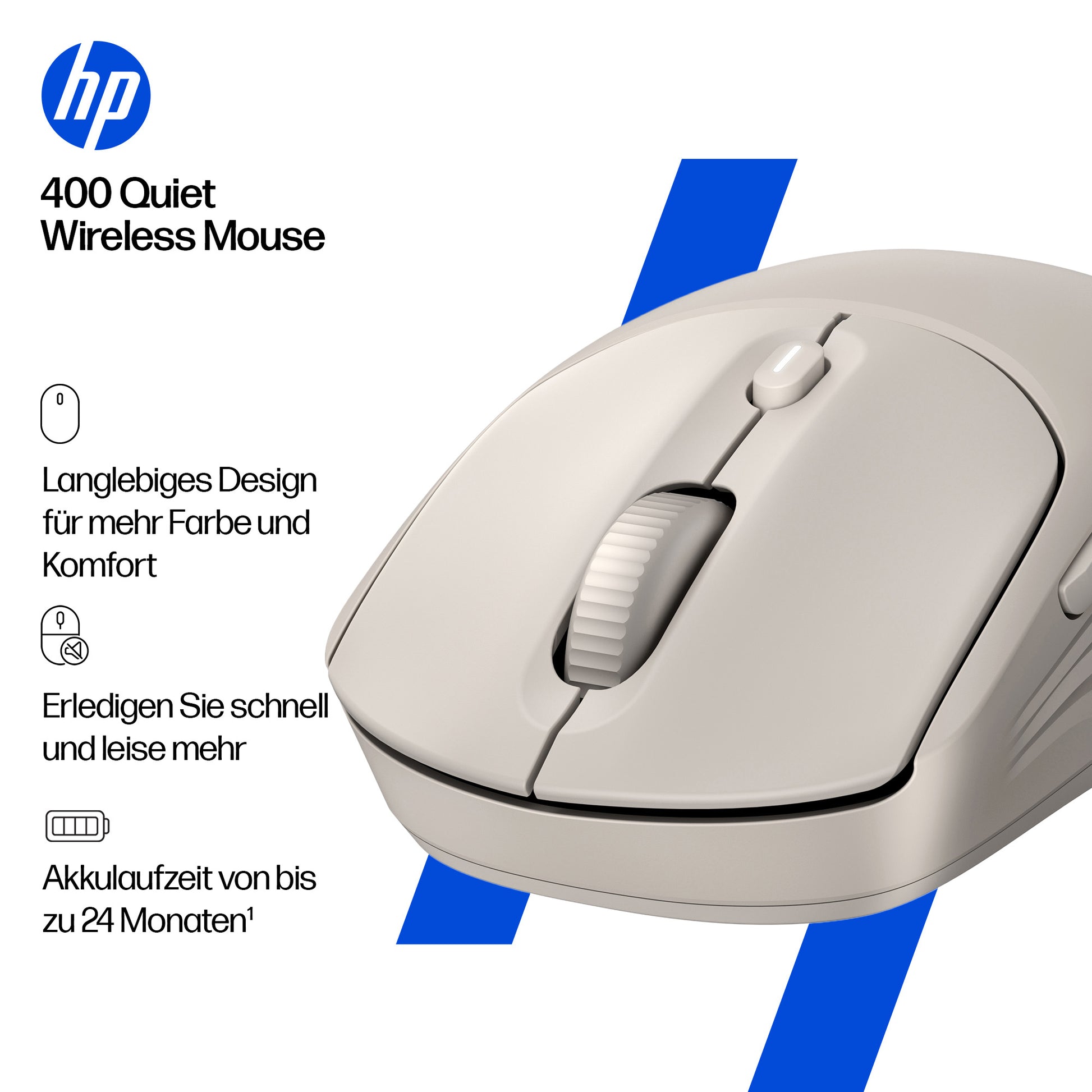 HP 400 – Maus – Kabellos (Bluetooth/2,4 GHz), 6000 DPI, Beidhändig, Pink