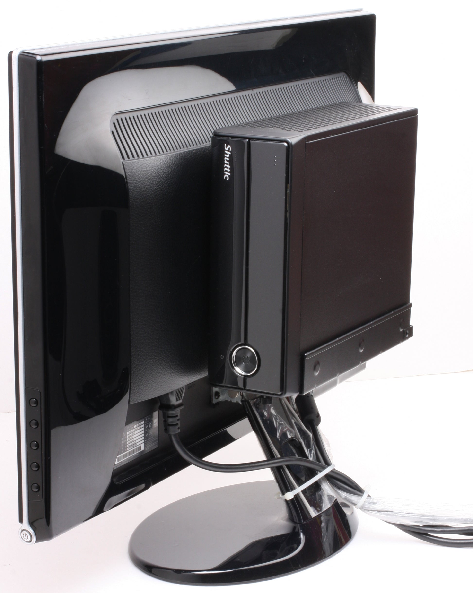Shuttle PV02 – VESA-Adapterplatte – VESA 75×75/100×100 mm – Metall – Schwarz – für XG41, XH61, XH610 und andere