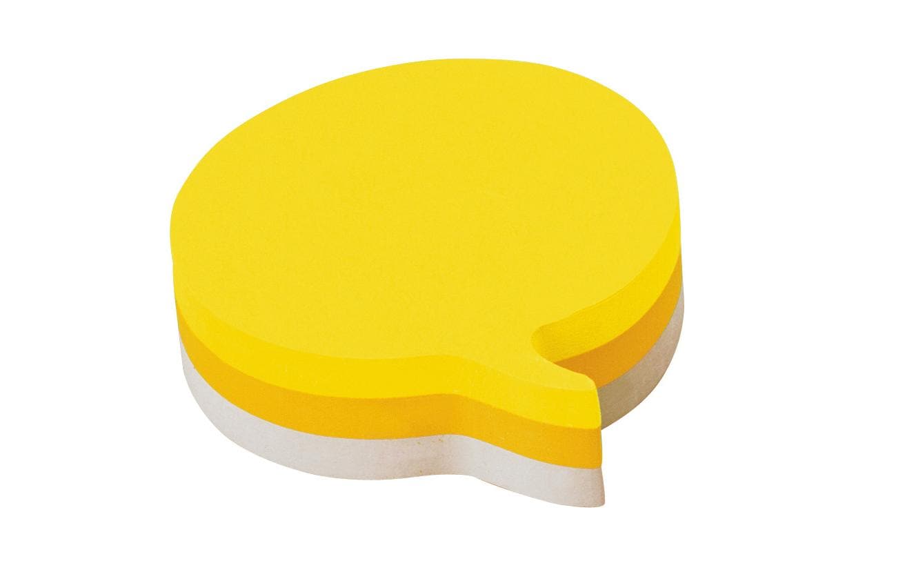 Post-it Haftnotizen – 70×70 mm – Sprechblase – Mehrfarbig, 3×75 Blatt, PEFC