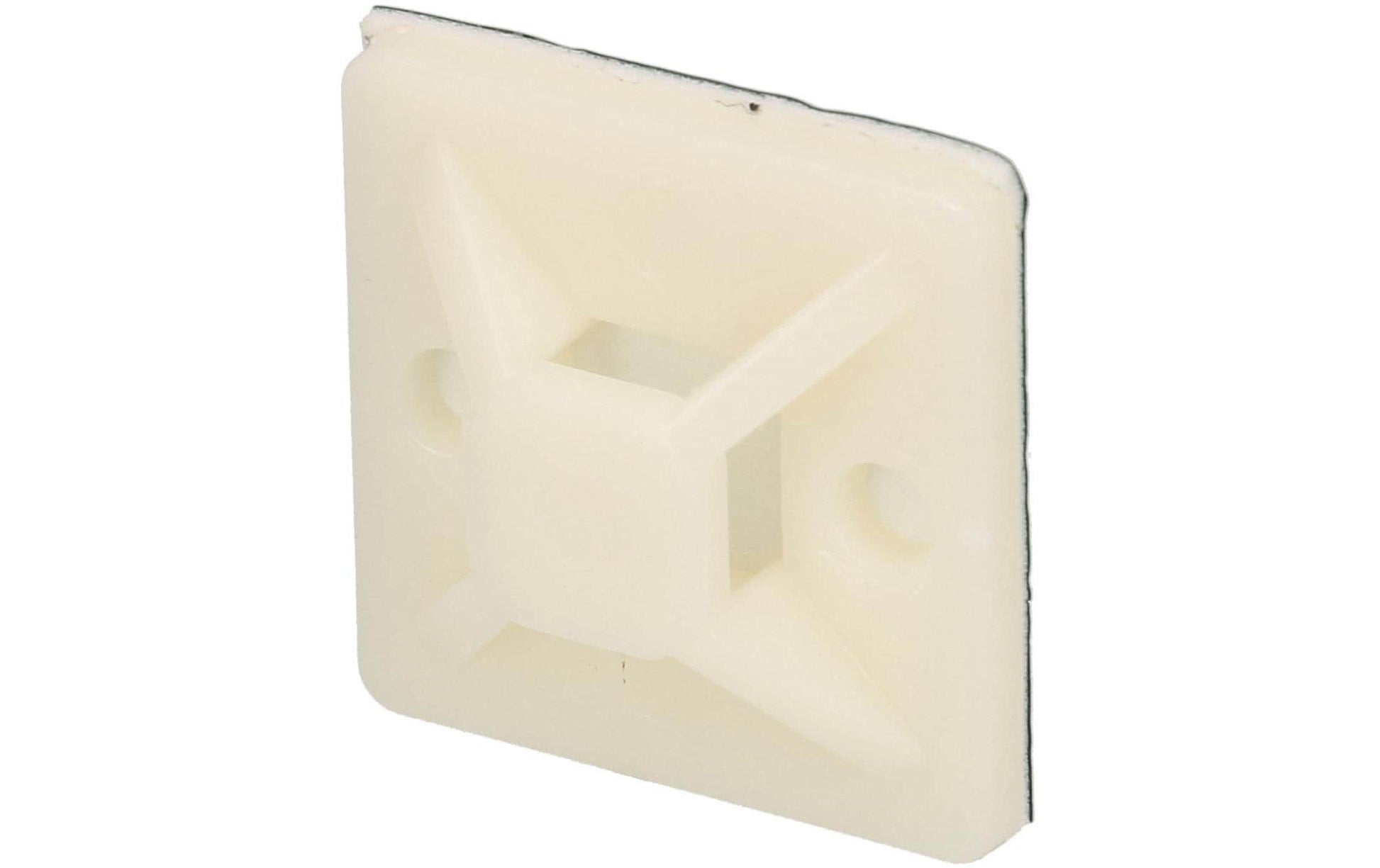 Max Hauri AG Max Hauri Kabelhalter, selbstklebend, 29×29 mm, 10er-Pack – weiss