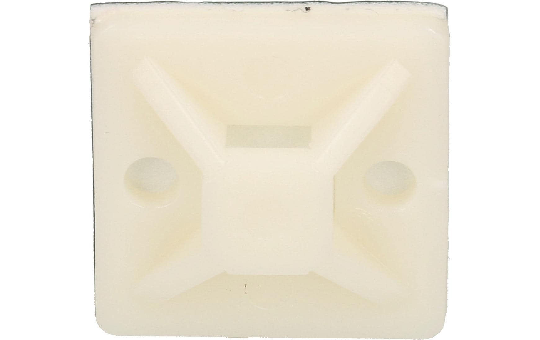 Max Hauri AG Max Hauri Kabelhalter, selbstklebend, 25×25 mm, 10er-Pack – weiss