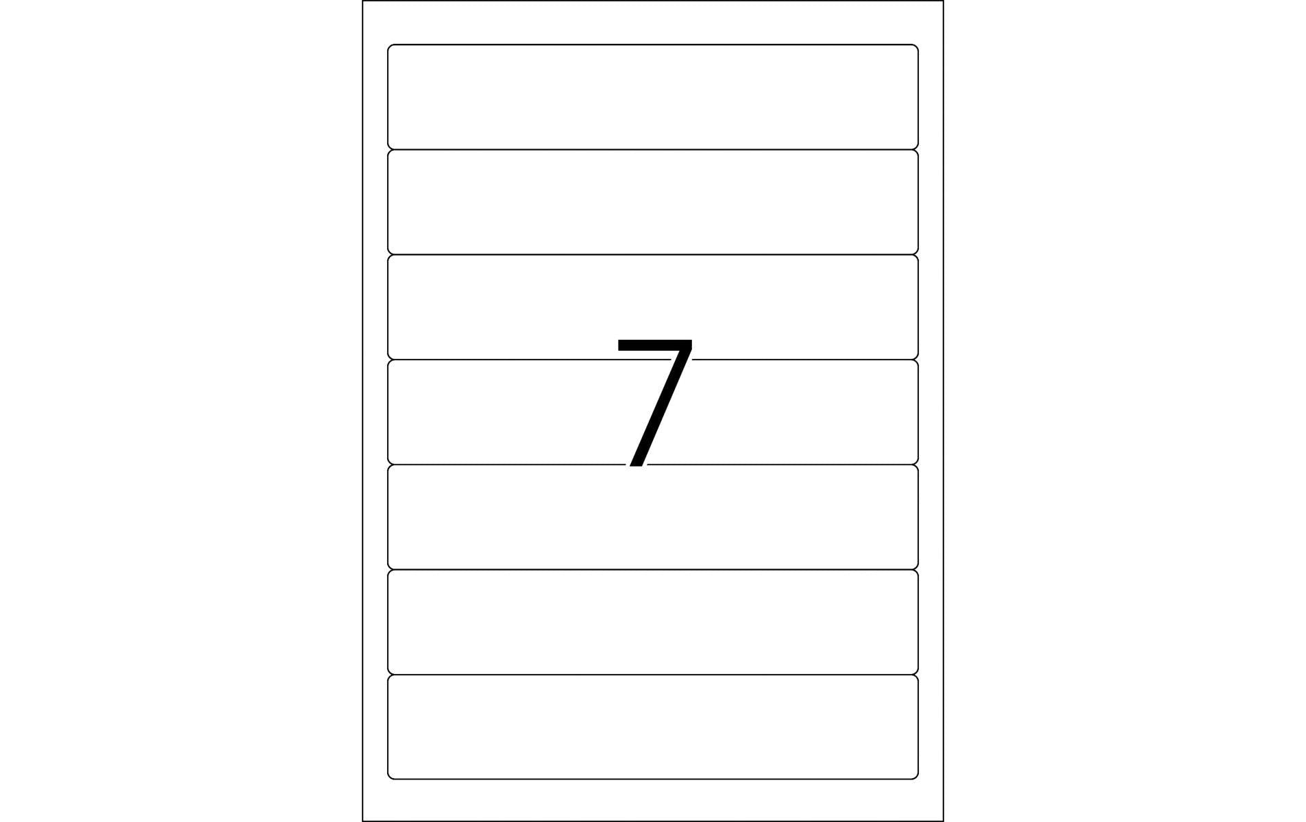 HERMA Druckeretiketten, 192 mm × 38 mm, weiss, Papier, permanent, Packung 100 Blatt (700 Etiketten)