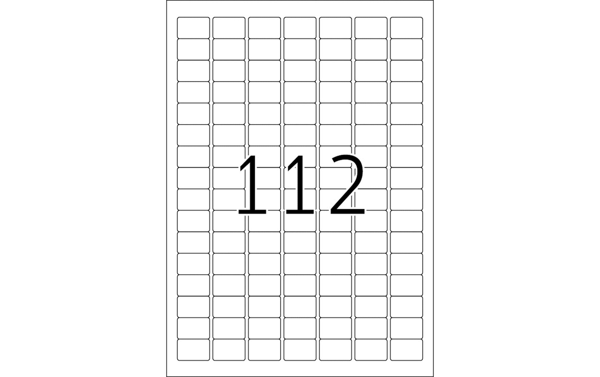 HERMA Druckeretiketten, 25 mm × 17 mm, weiss, Papier, extra stark, 25 Blatt