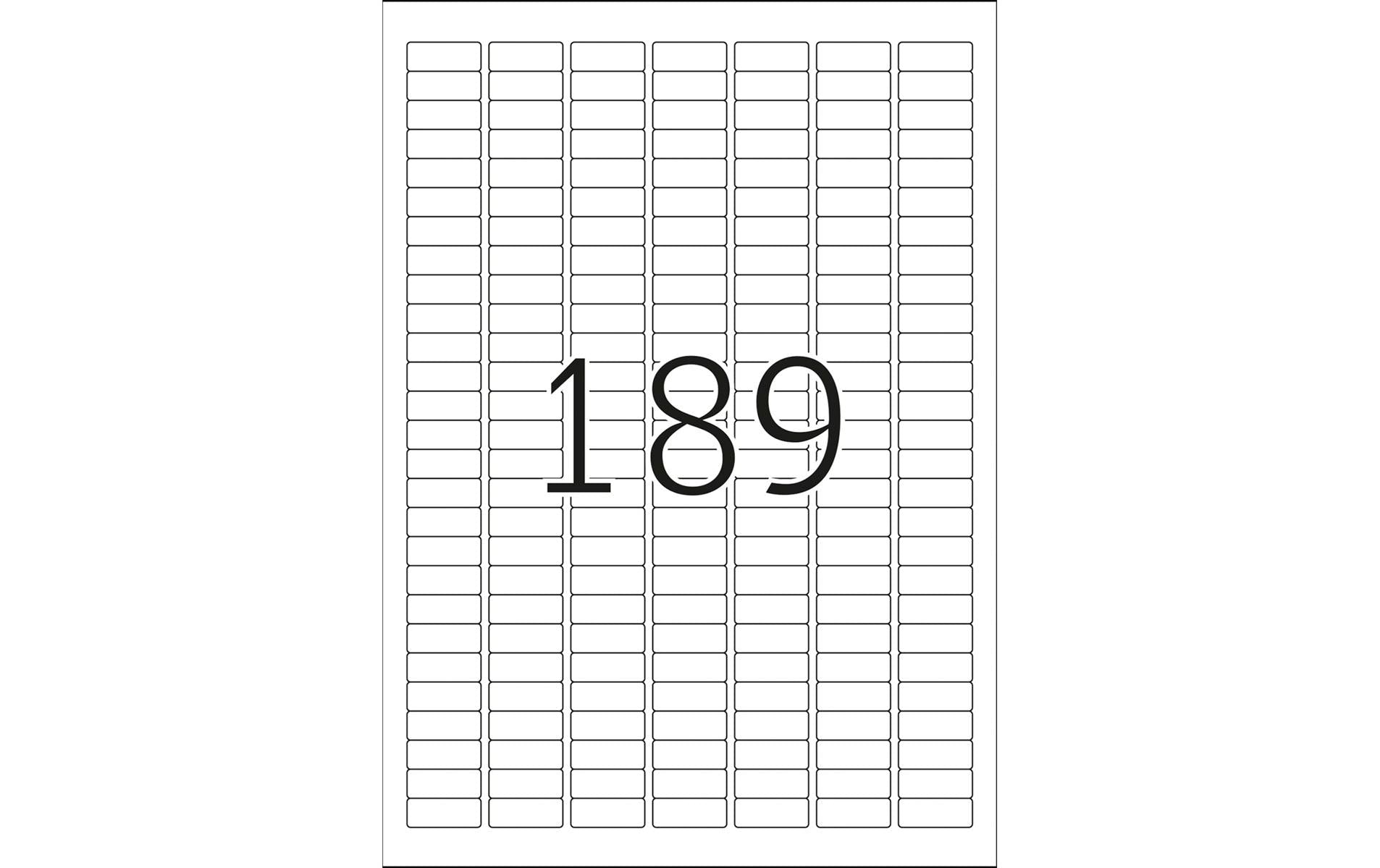 HERMA Etiketten, 25 mm × 10 mm, weiss, Papier, extra stark, 25 Blatt