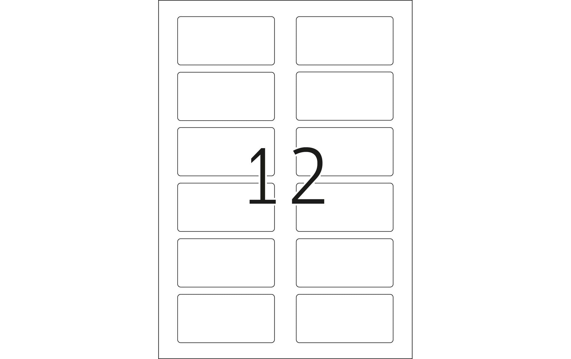 HERMA Druckeretiketten, 80 mm × 40 mm, weiss, Papier, permanent, 25 Blätter (300 Etiketten)
