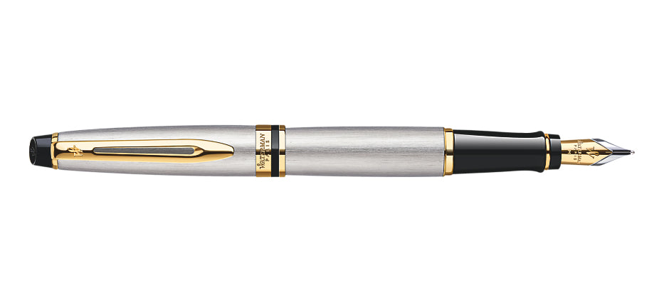 Waterman Expert Metallic Schwarz – Feder F – Blau