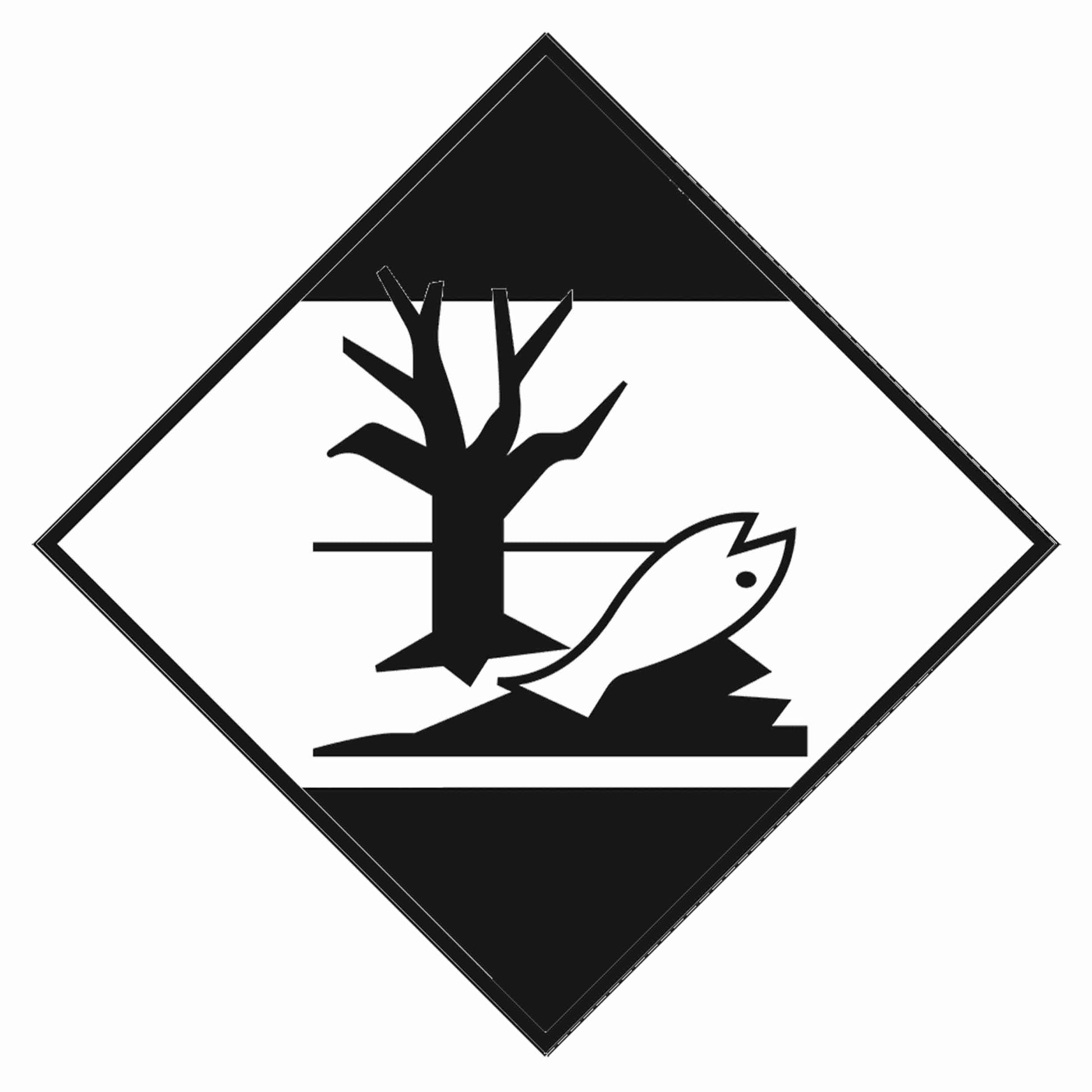 Hinweisaufkleber Umweltgefährdende Stoffe Klasse 9 – 100 × 100 mm – Papier – 1 Stk., ab 500 Stk.