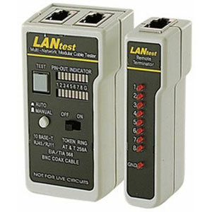HOBBES LANtest Multinetwork – Netzwerk-Kabeltester – RJ45/BNC, LED-Anzeige, Remote-Einheit