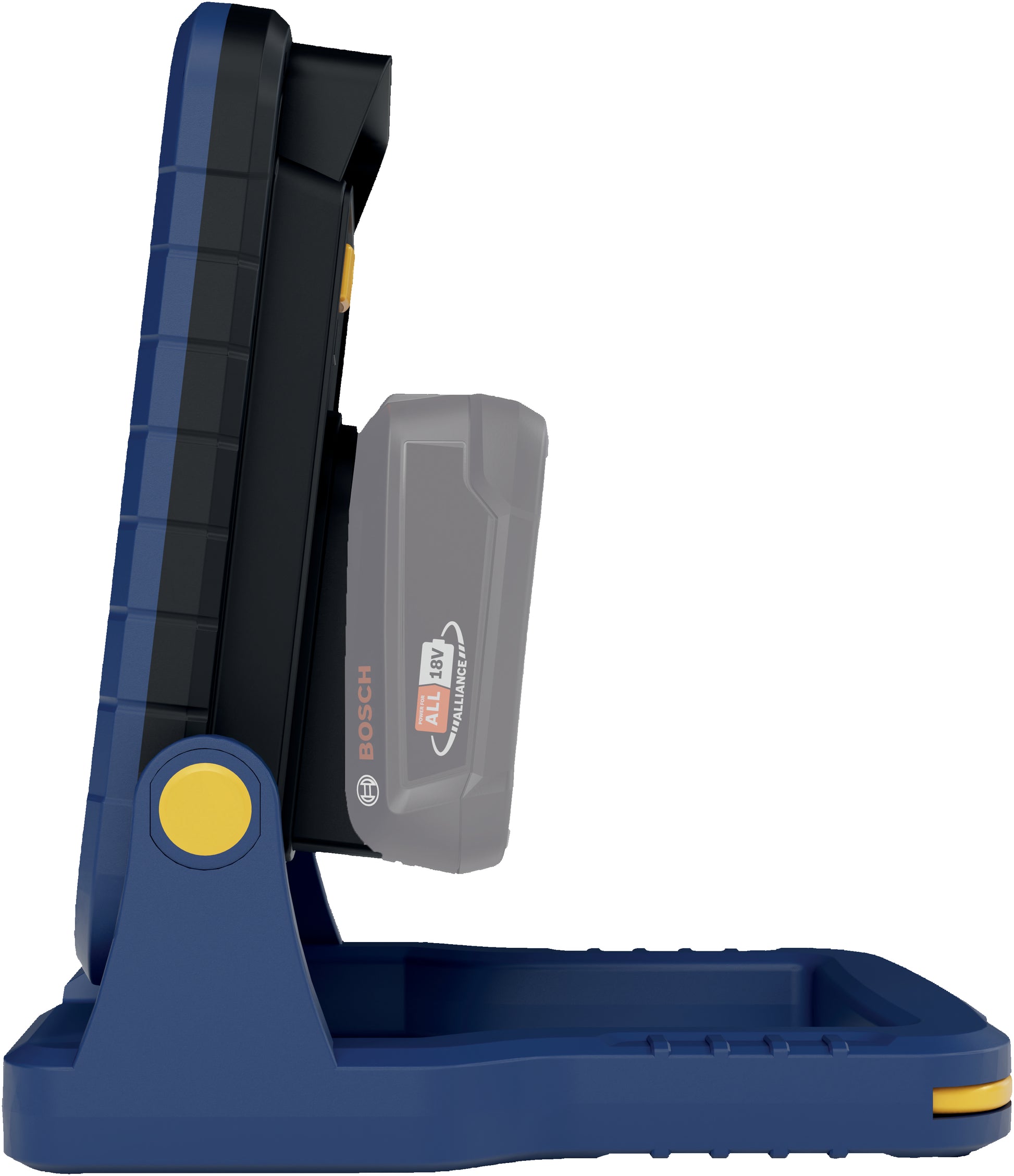 Rapid Akku-Leuchte – 19,4 × 10,5 × 24,2 cm, 2400 lm, 5000 K, dimmbar, Akkubetrieb 18 V (POWER FOR ALL), blau