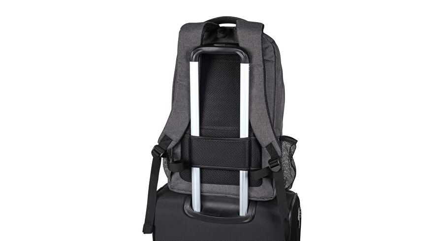 Wedo Schulrucksack – für 15,6", 28 l, mit gepolstertem Notebookfach, Polyester – Grau
