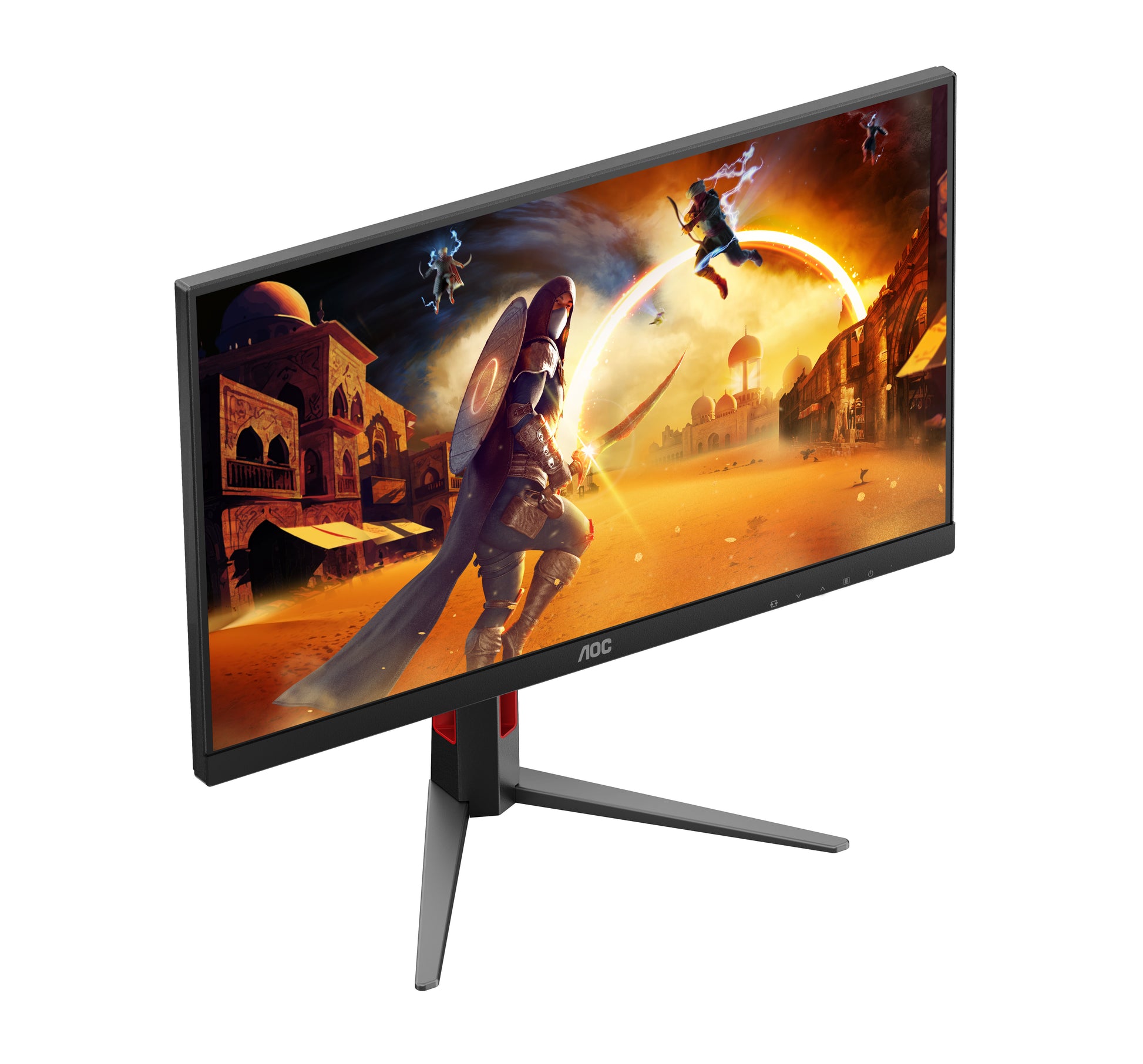 AOC 27G4HA – Monitor, 27", 1920 × 1080 (Full HD), IPS, 200 Hz, Adaptive Sync, Integrierte Lautsprecher, Rot