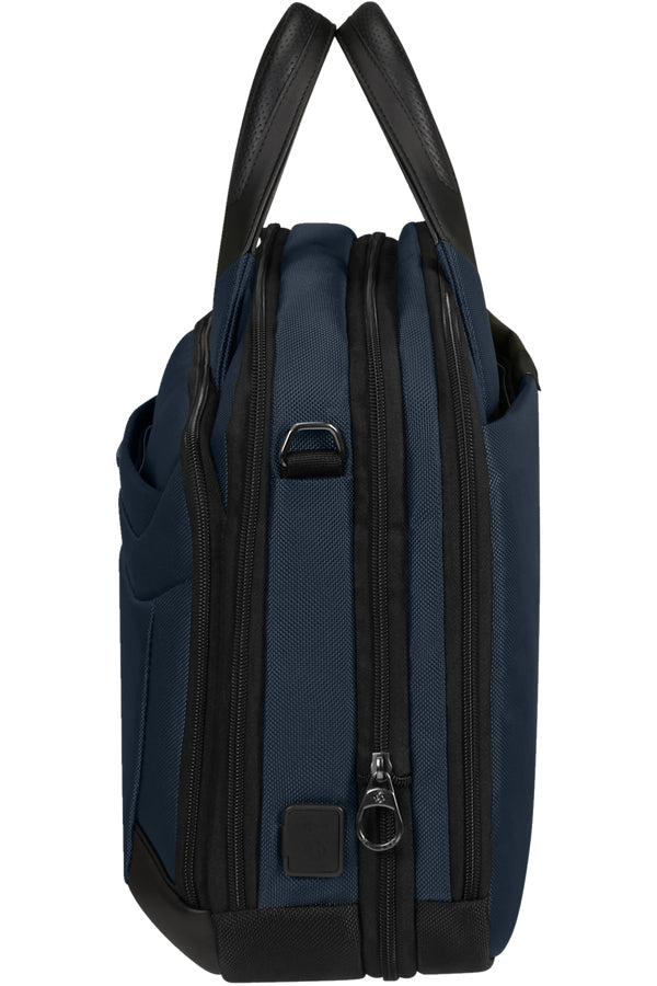 Samsonite Pro-DLX 6 Notebook-Tasche – für Notebooks bis 15,6", 16/23 l, RFID-Fach, USB-Port, Nylon, blau