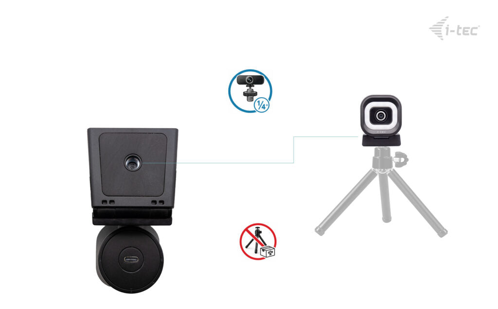 i-tec Solomon 700 Stream Webcam – 4K Ultra HD, 60 fps, USB-C