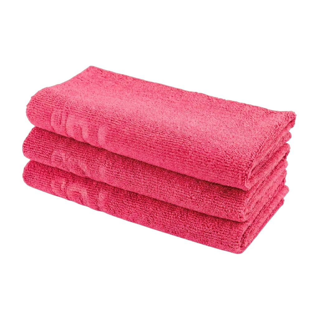 21CARS Mikrofasertuch – für Innenraum & Aussen – 40 × 40 cm – 3 Stk. – Pink
