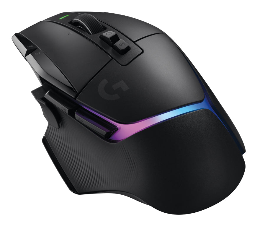 Logitech G G502 X PLUS – Gaming-Maus – Kabellos (2,4 GHz), 25600 DPI, RGB-Beleuchtung, rechts, Schwarz