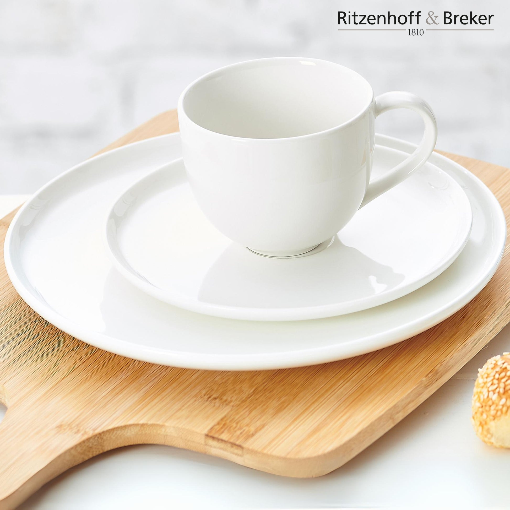 Ritzenhoff & Breker Frühstücks-Service Skagen – Porzellan, Weiss, spülmaschinenfest