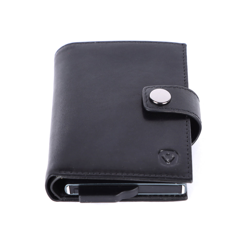 Valenta Kartenetui – 109 × 26 mm, Leder, Schwarz